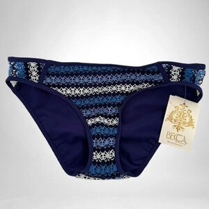 Becca by Rebecca Virtue crochet hipster swim bottoms SMALL & XSMALL sizes BLUES